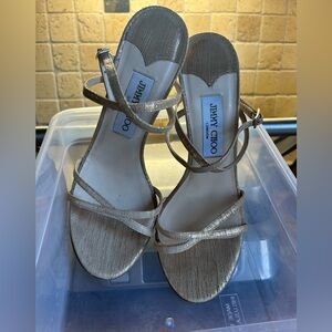 Jimmy Choo Metallic Gold Heels